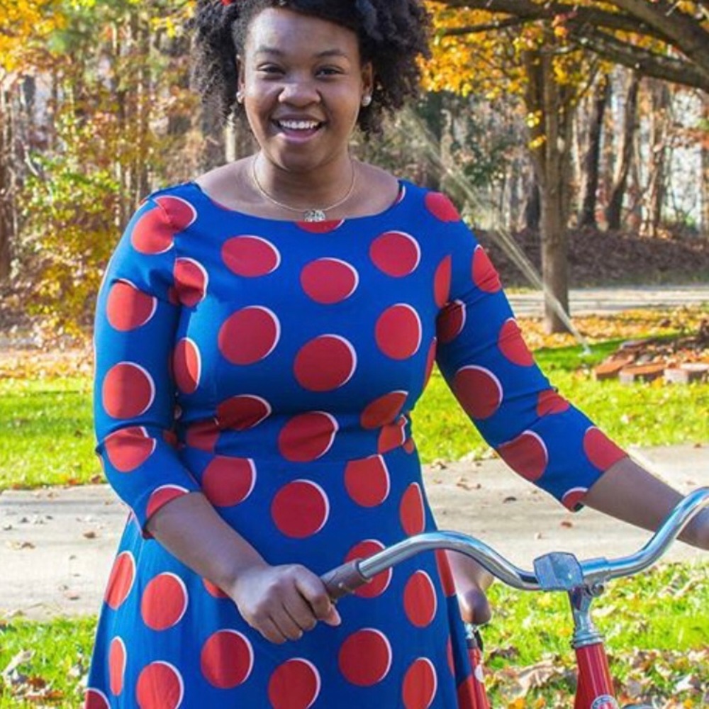 Tracee Ellis Ross jcpenney polka dot dress large